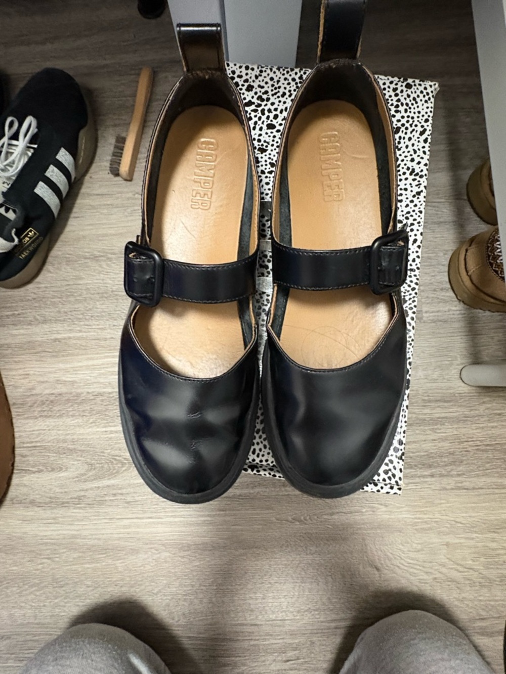 Camper women’s Black Mary Jane with Buckle Strap